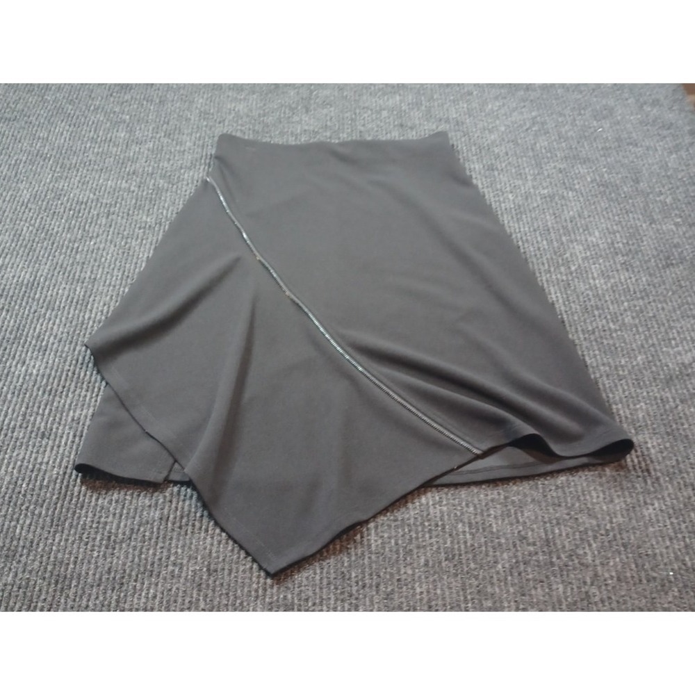 DKNY Womens XSmall Black Knit Knee‎ Length Stretch Pull On Zipper Accent Flowy
